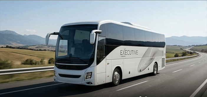 Layanan Trasportasi Bus Eksekutif Merupakan transportasi andalan travel umroh bernama Artha Travelindo Madani